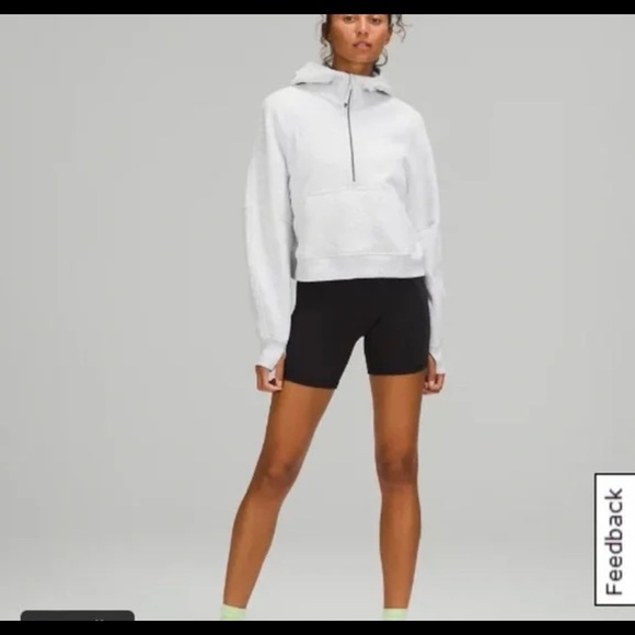 NWOT Lululemon Scuba Oversized 1/2 Zip in Heathered Core Ultra Light Grey - Picture 4 of 6